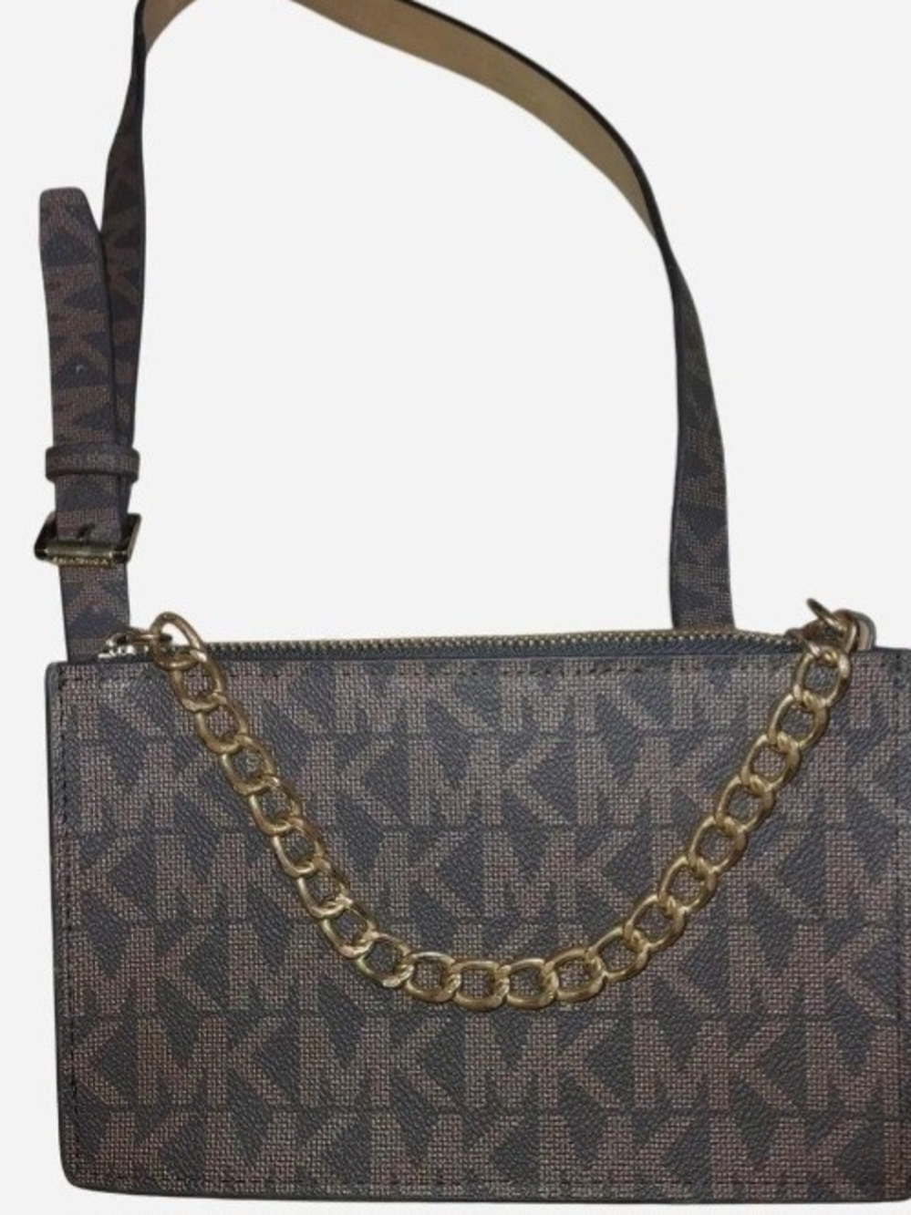 Michael Kors Brown Monogram Belt Bag